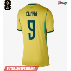 Lacne Ženy Futbalové dres Brazília Matheus Cunha #9 MS 2026 Krátky Rukáv - Domáci